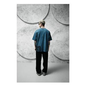 T-shirt Homme Oversize en Polyester/Coton Tricoté Respirant Écologique Imprimé pour Streetwear et Vêtements de Fitness Longueur Longue avec Logo - Product Image 2