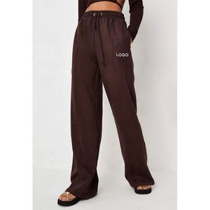 Pantalones de Mujer 100% Algodón, Transpirables, Hechos con Tela Cálida de Alta Calidad, Logotipo Personalizado, Cordón Ajustable para Invierno - Product Image 1
