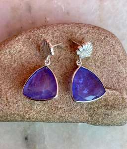 Pendiente de tanzanita de Plata de Ley 925 hermoso pendiente de mujer - Product Image 5