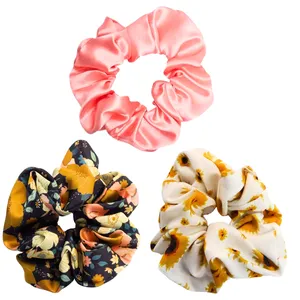 Moda para mujer Diseño personalizado Logo Hair Satin Scrunchies - Product Image 1