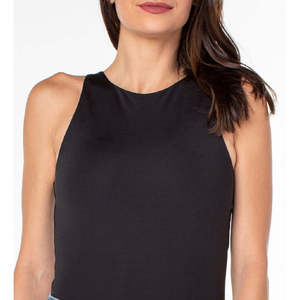 Body da Donna Senza Maniche Earnest Sewn Nero Taglia Media - Casual/Festa con Stampa e Decorazioni in Strass, Opzioni Maniche Corte e Lunghe - Product Image 2