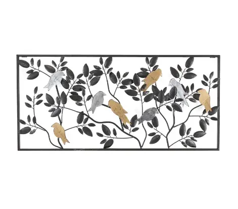 Multi Color Birds On Tree Branches In One Frame Nature Collection Wall Art Hanging For Decoration