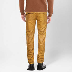 กางเกงหนังลำลองทรงตรงน้ำหนักเบาสำหรับผู้ชาย ผลิตจากโรงงาน ขายดี คุณภาพสูง ขายส่ง ราคาโรงงาน เอวกลาง - Product Image 5