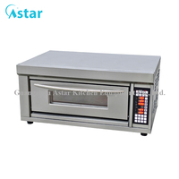 Panel komputer oven gas Shenzhen, alat panggang roti restoran, pemanggang makanan 2 tray dengan pizza
