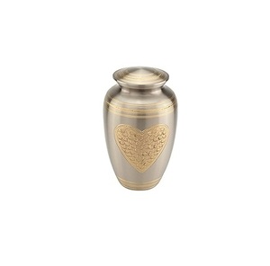 Urna de cremación de latón en línea más vendida, urna de cremación funeraria de Metal con acabado dorado para adultos para cenizas humanas en personalizado - Product Image 5