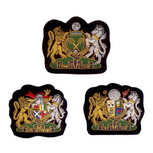 Badges de blazer en fil d'or brodé en gros Emblèmes de blazer professionnel de haute qualité Badge de poche - Product Image 4