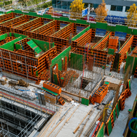 Panneau de coffrage en acier robuste pour la construction de murs et colonnes en béton, coffrage en contreplaqué réutilisable