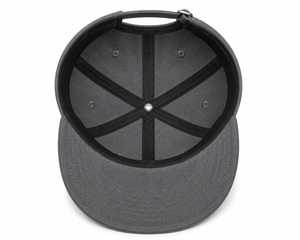 Gray 5-Panel <b>Snap</b> Back <b>Cap</b> with Red and White Embroidered Animal Logo Front Panel Hip Hop Sporty Casual Unisex Adult Hat - Product Image 5