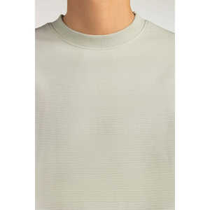 Camisetas de Manga Larga de Algodón/Fibra de Bambú Tejidas de Corte Regular Moon-Stark, Camisetas Sólidas con Estilo, Etiqueta Personalizada MN-TS-WS25-038 - Product Image 2