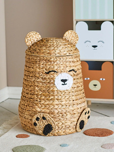 <b>Eye</b>-catching Design Baby Basket From Natural Material Handcrafted Braided Water Hyacinth Storage Basket Cute - Product Image 2