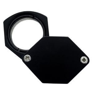 Loupe de bijoutier en aluminium de haute qualité, triple, 10x, finition noire, lentille de 20,5 mm, outil d'inspection de la clarté des diamants par Jipsy - Product Image 2