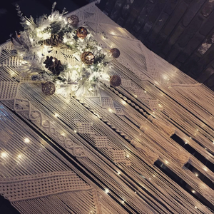 Tapiz de macramé bohemio para pared y puerta, ideal para arcos de boda - Product Image 3