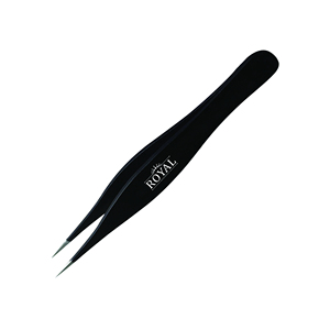 Juego de pinzas para pestañas de cejas de acero inoxidable negro antideslizante profesional nuevo diseño inclinado afilado de moda para extensión de pestañas - Product Image 2