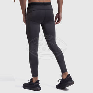 Collants de sport pour hommes, tissu en spandex/polyester à séchage rapide, taille élastique, collants de compression personnalisables pour la salle de sport - Product Image 4