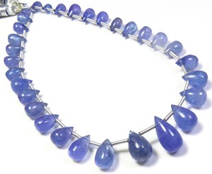 ลูกปัดพลอย tanzanite ขัดเงาทรงหยดน้ำตาสีฟ้าแบบหลวม8.5 "เกลียว5-12มม. สีเรียบ70กะรัตคุณภาพสูงสำหรับ - Product Image 4
