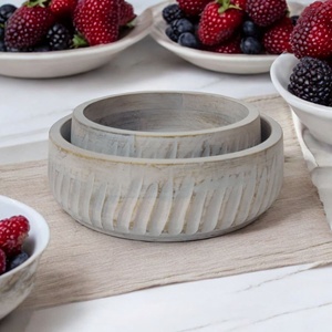 Juego de 2 candelabros de madera de mango blanco tallados a mano, linternas y tarros para decoración del jardín del hogar, bodas para Navidad y Pascua - Product Image 5