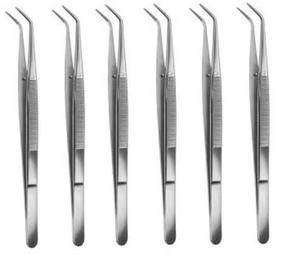 Pinces à coton dentaire, pinces à coton chirurgicales en acier inoxydable, pinces à tissus médicales, pinces, forceps, outil dentaire - Product Image 6