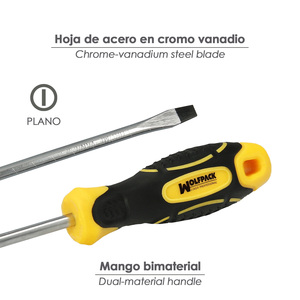Destornillador bimaterial, punta estampada, 6x150 mm. - Product Image 3