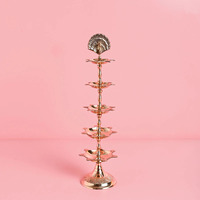 Design antique 5 niveaux de haute qualité indien Design unique en laiton Urli Set Home Decor et mariages