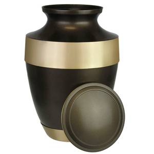 Urne funéraire en laiton de qualité supérieure pour adulte, option couronne tributaire, gravure personnalisée, urnes funéraires en aluminium de taille adulte pour corps humain - Product Image 2