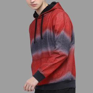 Sudadera con Capucha para Hombre, Diseño de Lujo con Estampado Degradado, Estilo Urbano, Mezcla de Algodón Resistente para un Look Diario a la Moda - Product Image 2