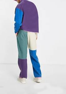 Vente en gros de sweatshirts de jogging pour jeunes hommes avec patchwork de plusieurs couleurs personnalisés tendance sweatshirts à capuche pour hommes survêtements à la mode - Product Image 3