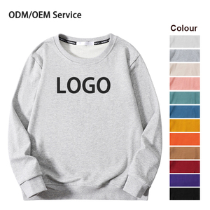 Sudaderas de cuello redondo de algodón de alta calidad con logotipo personalizado, sudaderas informales de cuello redondo de gran tamaño con manga larga y hombros caídos - Product Image 6