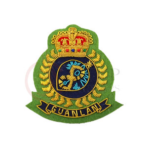 Venta al por mayor de oro Alambre de placa de bordado hecho a mano parches esmalte - Product Image 1