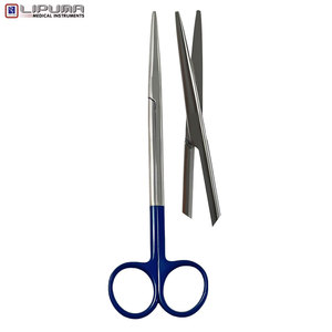 Premium LIPUMA Acero inoxidable Metzenbaum Tijeras quirúrgicas Mango azul Manual Fuente de alimentación Estándar DE SEGURIDAD MOL Garantía de 5 años - Product Image 2