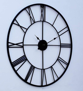 Black Roman Metal <b>Wall</b> <b>Clock</b> Unique Design Garden Faux Stone Quartz Outdoor Needle Modernneedle <b>Wall</b> <b>Clock</b> - Product Image 3