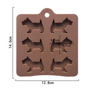 Cute Dog Shape <b>Silicone</b> Mold-BPA Free Food Safe Customized Color for Chocolate Ice Soap & <b>Baking</b> Resin Embossing - Product Image 4