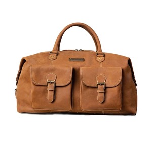 DRAKENSBERG Sac de voyage en cuir haut de gamme fait à la main pour hommes Grand style vintage Ray Cognac Brown Duffle de voyage Durable - Product Image 3