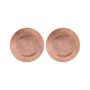 Assiettes de présentation rondes en métal argenté géométrique, design moderne, 33 cm, pour décoration de table de mariage et d'événements - Product Image 5