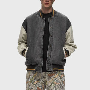 แจ็คเก็ตปักลายสไตล์วินเทจเสื้อโค้ทแขนยาวกันน้ำเสื้อตัวเสื้อแจ็คเก็ตเลตเทอร์แมนสำหรับผู้ชาย - Product Image 1
