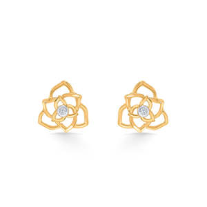 Boucles d'oreilles créoles en or jaune 18 carats avec zircon pour femme, bijoux de mariage tendance - Product Image 3