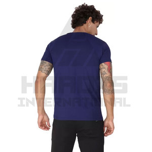 Venta al por mayor Tallas grandes Camisetas personalizadas para hombres Color sólido O Cuello Camiseta Hombres Camisetas deportivas Entrenamiento Hombre Camiseta - Product Image 3