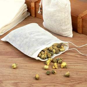 Sac à cordon en coton de 8x10 pouces |   Sac d'emballage en coton écologique de petite taille - Product Image 6