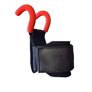 Logotipo personalizado de calidad superior y ganchos de barra de levantamiento de pesas antideslizantes de color Gancho de metal de seguridad de fitness de neopreno con alta calidad - Product Image 5