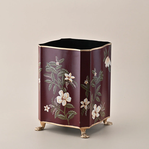 Sleek silver metal <b>bin</b> with modern slotted design - minimalist, rust-resistant and stylish, available at wholesale prices. - Product Image 3