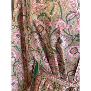 Peignoir Kimono Oriental Doux et Tissé, Taille Élastique, Fermeture Boutonnée, Taille Unique pour la Maison, Demoiselle d'honneur, Mariée - Product Image 2