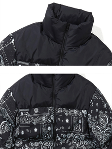 Veste matelassée en polyester avec logo personnalisé pour homme, veste gonflée noire à imprimé design pour homme, veste gonflée pour homme 2026, veste gonflée pour adulte - Product Image 3