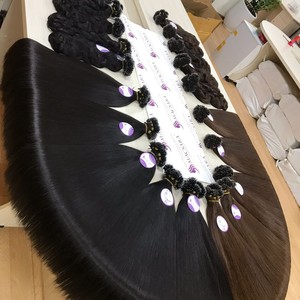 Paquetes de pelo vietnamita crudo de alta calidad al por mayor Extensiones de cabello a granel Color marrón recto - Product Image 3