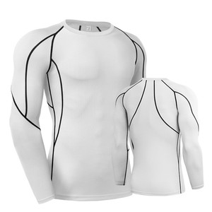 Vêtements de sport pour hommes en gros personnalisés, t-shirt de compression à manches longues, t-shirt de sport pour l'entraînement au printemps et en hiver - Product Image 5