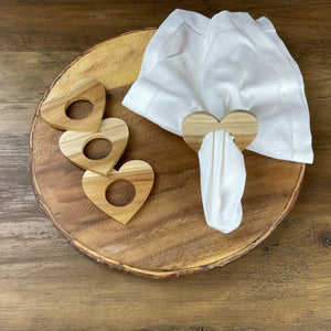 Porte-serviette en forme de coeur en bois de qualité supérieure pour la décoration de table lors des mariages, des fêtes et des événements Fabricant Tradnary - Product Image 4
