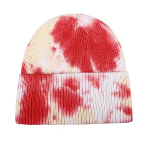 หมวกบีนนี่ถักอะคริลิคสำหรับ100% ชายและหญิงพิมพ์ลายย้อมสีมัดย้อมสำหรับฤดูหนาวที่อบอุ่นสำหรับสกีหมวกบีนนี่ทุกขนาด - Product Image 5