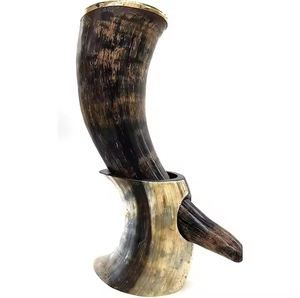 100% ฮอร์นสำหรับดื่มวัว/ฮอร์นเครื่องดื่มคุณภาพสูงอุปกรณ์ดื่มไวกิ้งฮอร์น - Product Image 2