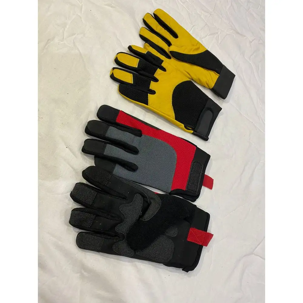 Anti Vibration Synthetic Leather Gloves For Mechanical Working Safety Work Gloves