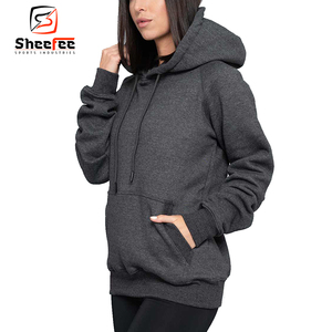 2024 nuevo Logo100 % personalizado de algodón de manga larga con capucha de lana azul negro blanco gris logotipo personalizable sudadera de mujer para damas - Product Image 2