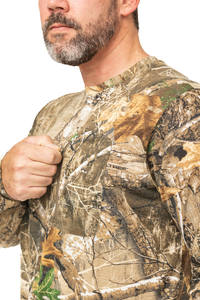 Venta al por mayor de alta calidad logotipo personalizado gráfico impresión digital transpirable verano al aire libre caza pesca desgaste de los hombres camiseta sólida - Product Image 3