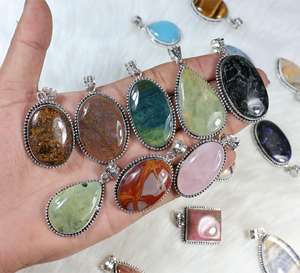 จี้พลอยผสมสร้อยคออัญมณีสร้อยคอเครื่องประดับผสมรูปทรงและขนาดจี้ของขวัญวันครบรอบสำหรับภรรยา/แฟน - Product Image 1